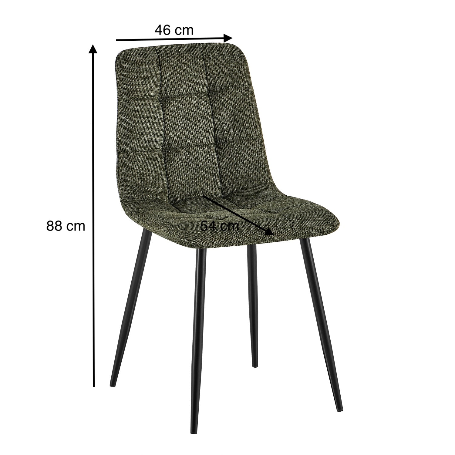 Silla Comedor Luciana Lino Verde