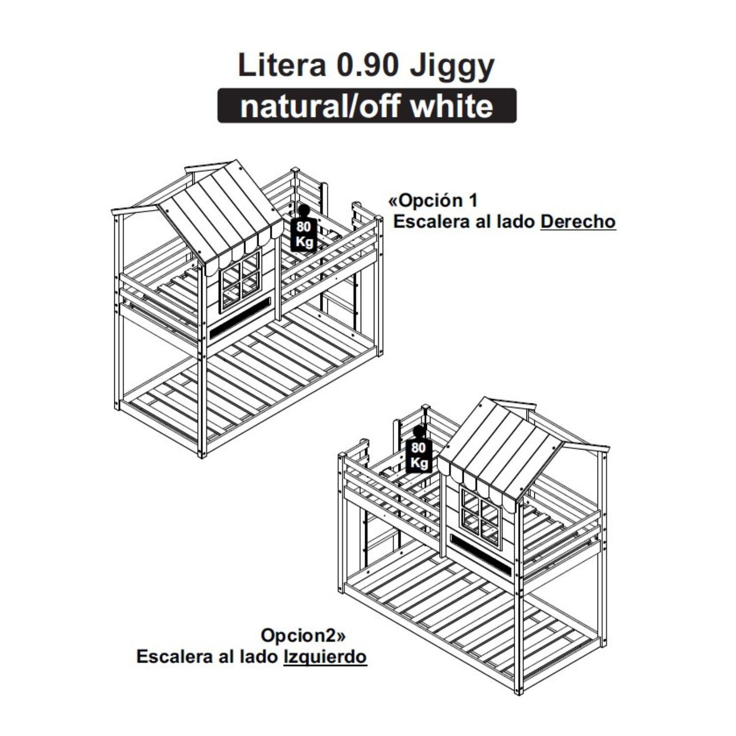 Litera Jiggy Natural, Off White