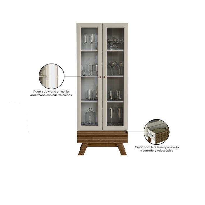 Vitrina Marsal Natural, Off White