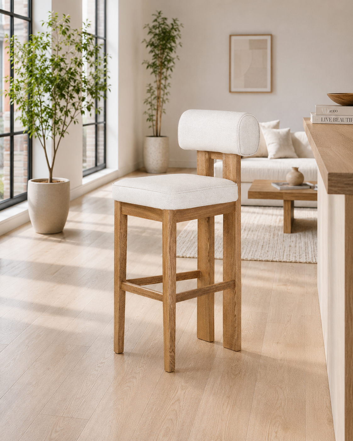 Silla Bar Nova Eurolino Vitore Marfil, Natural