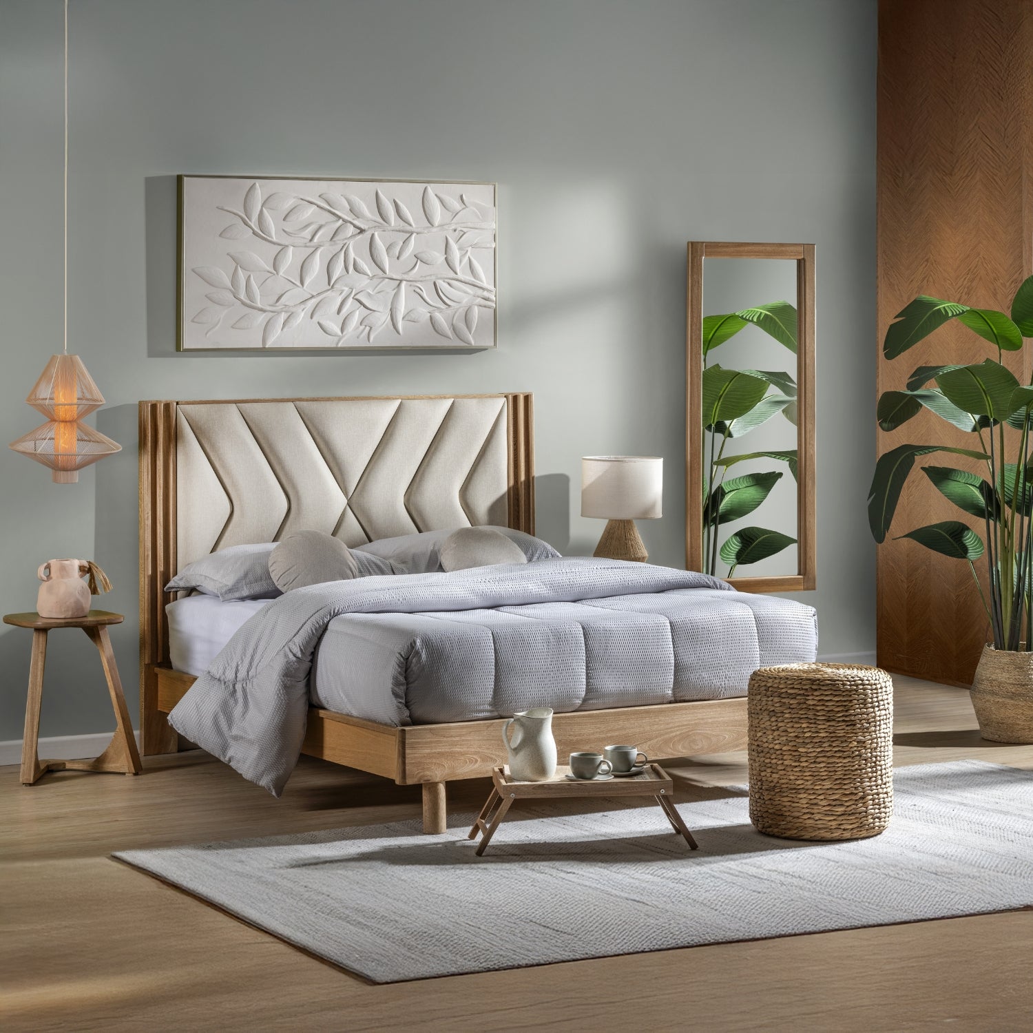 Recámara King Artemisa Eurolino Natural, Marfil