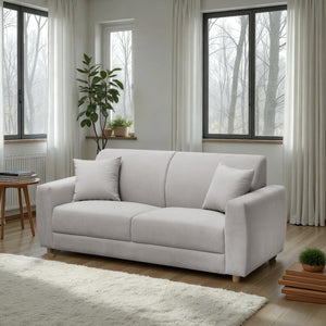 Sofá 3 Puestos Malibu Velvet Chalet Taupe, Natural