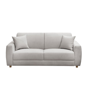 Sofá 3 Puestos Malibu Velvet Chalet Taupe, Natural