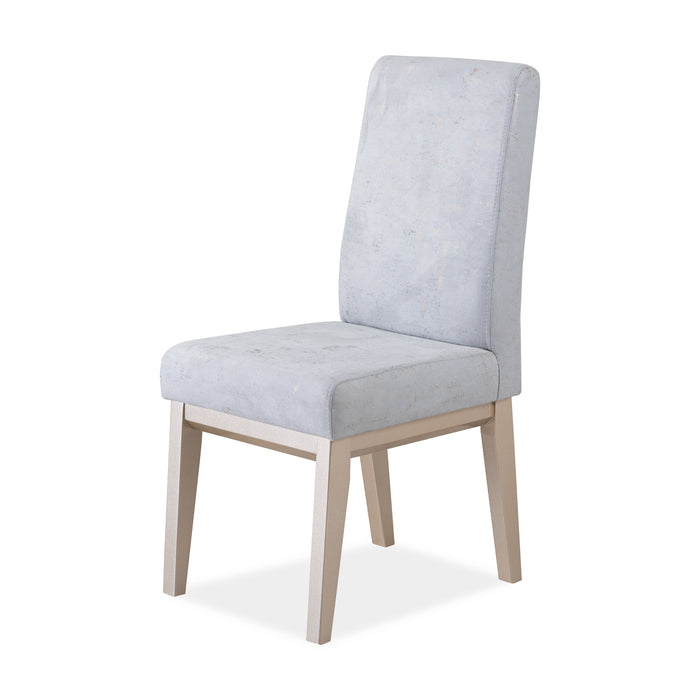 Comedor 4 Puestos Walcot Velvet Mussi Gris, Champaña