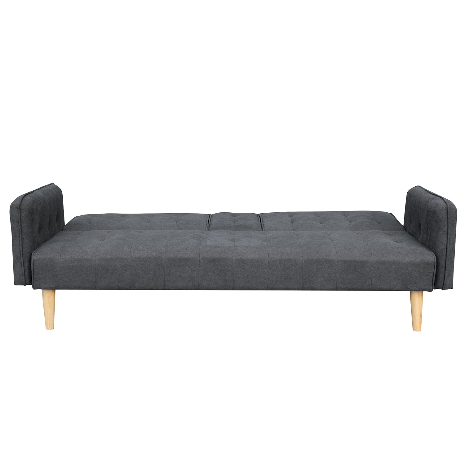 Sofá Cama Agnes Microfibra Plomo, Natural
