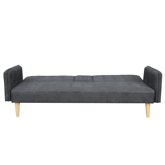 Sofá Cama Agnes Microfibra Plomo, Natural
