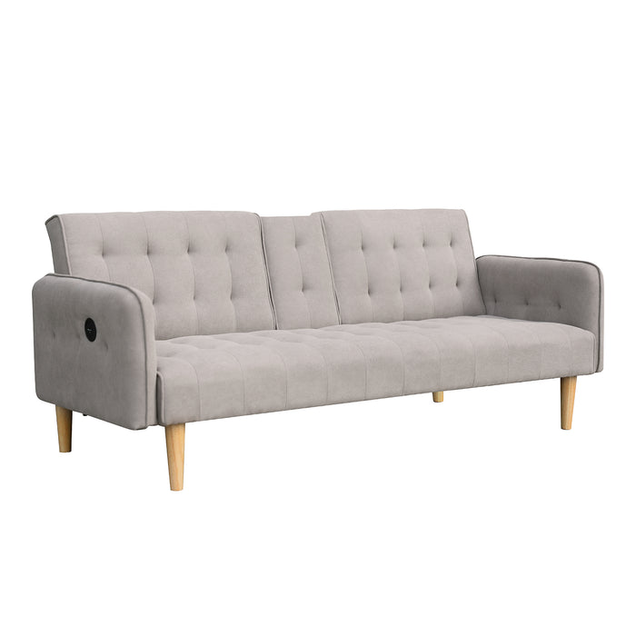Sofá Cama Agnes Microfibra Beige, Natural