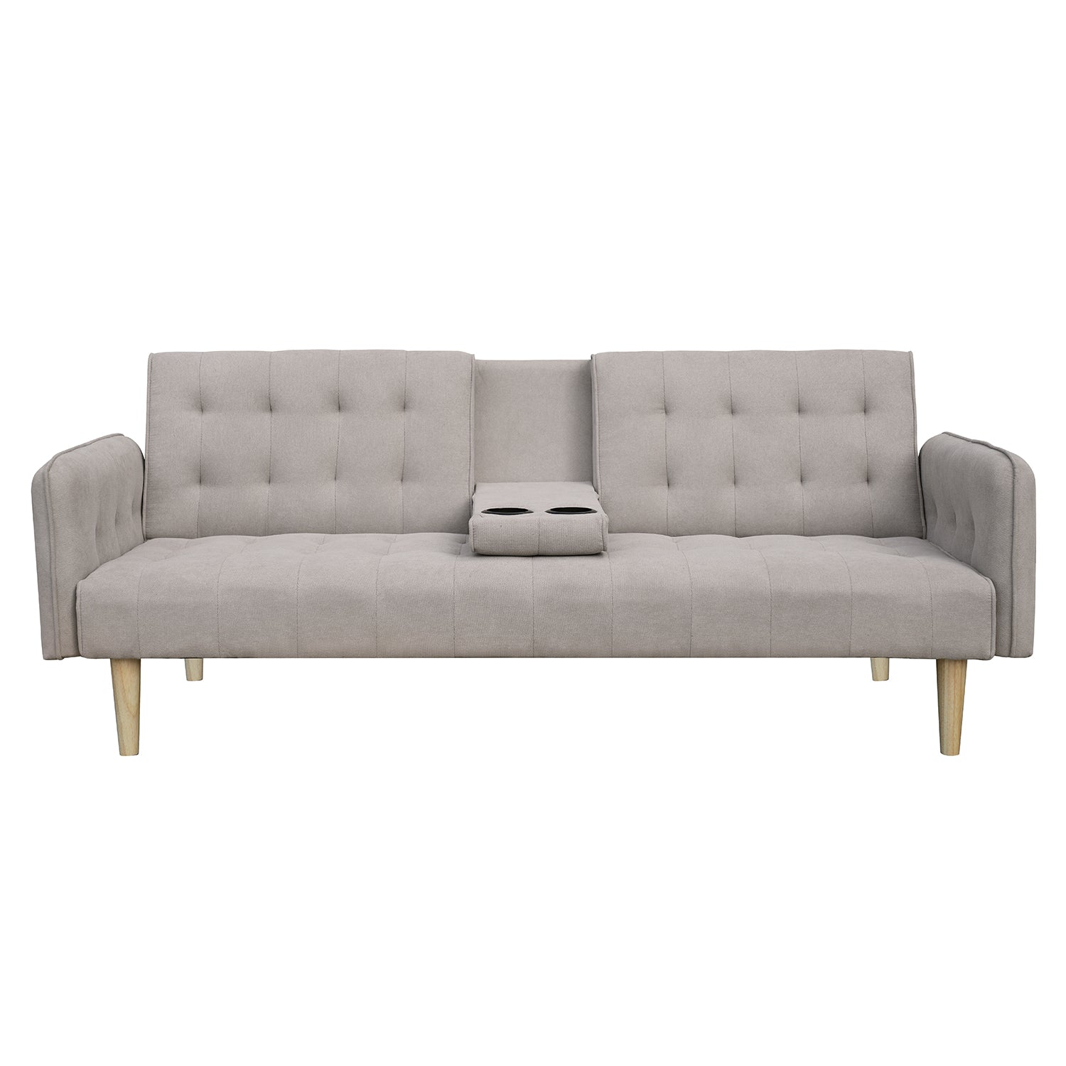 Sofá Cama Agnes Microfibra Beige, Natural