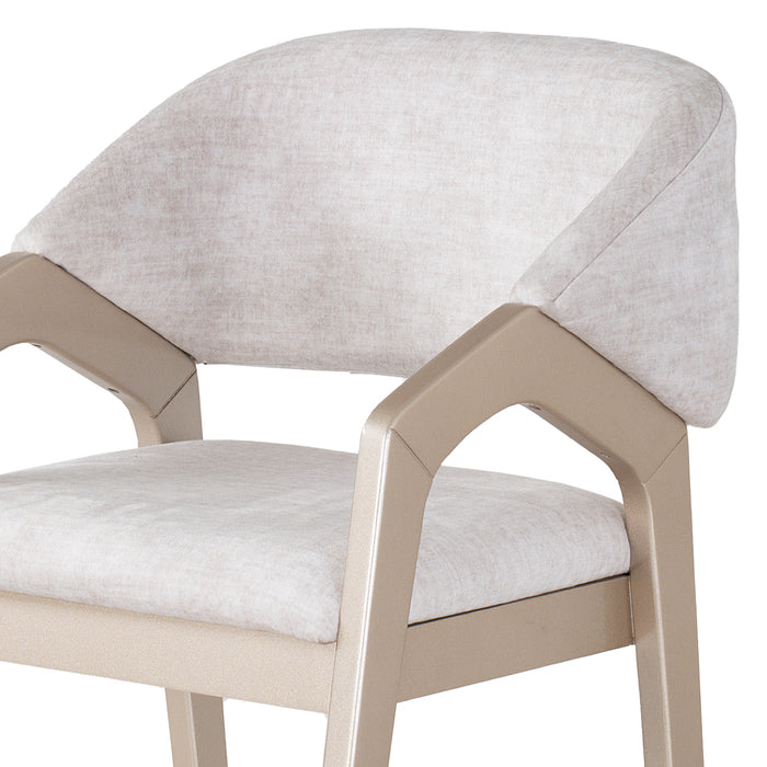 Comedor 4 Puestos Capri Velvet Atlas Marmol, Champaña