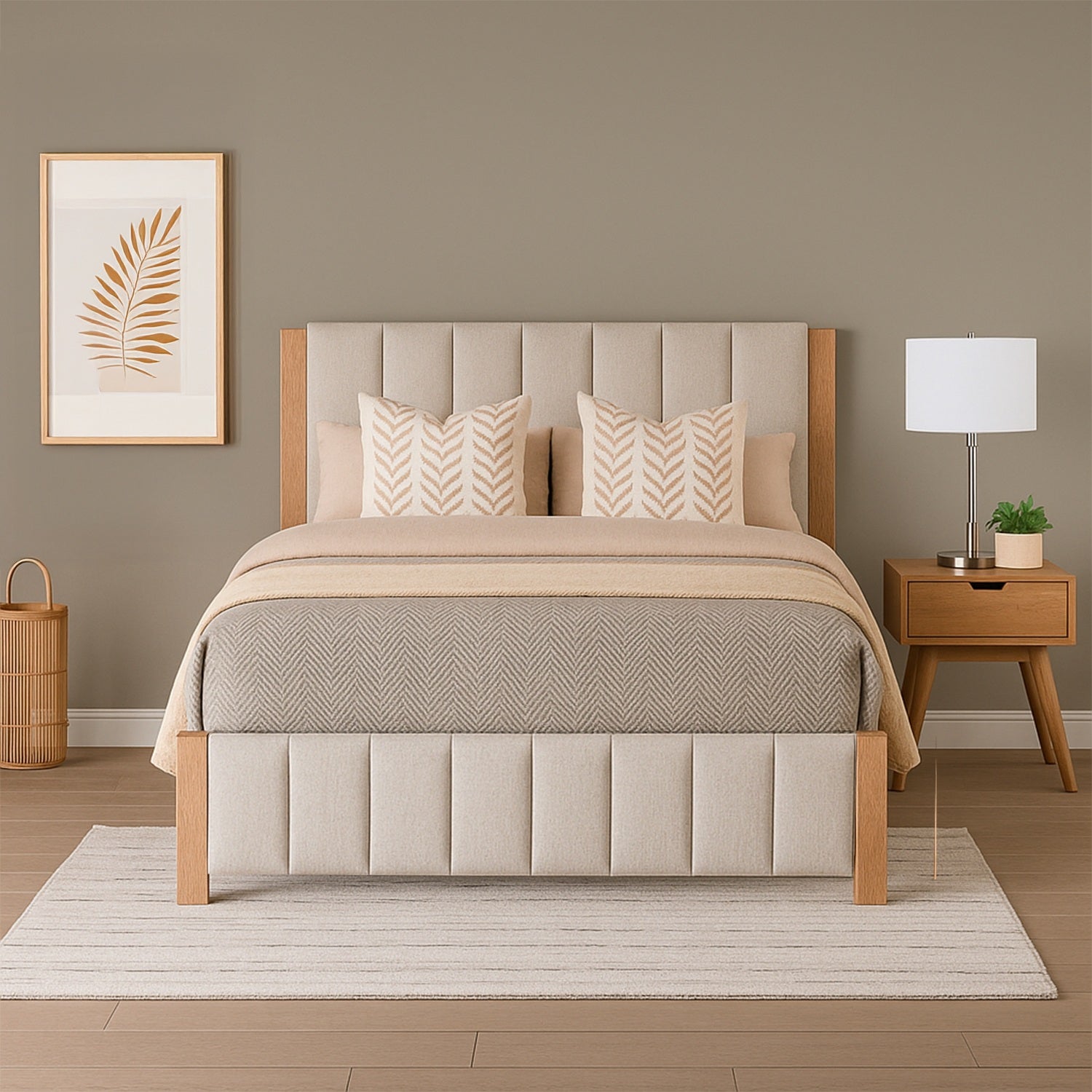 Cama Twin Nepal Beige, Natural
