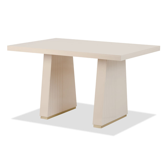Comedor 6 Puestos Denver Velvet Beige, Greige