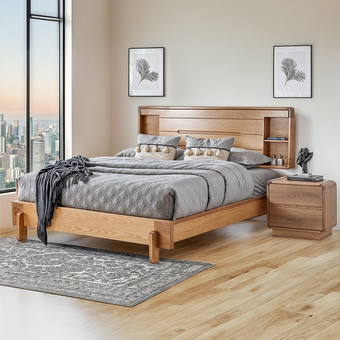Cama Full Dublin Roble Natural