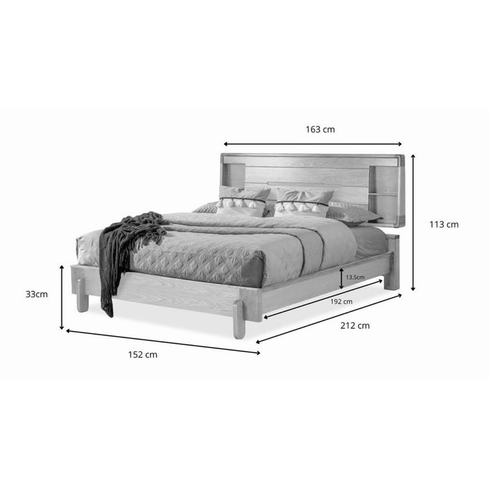Cama Full Dublin Roble Natural