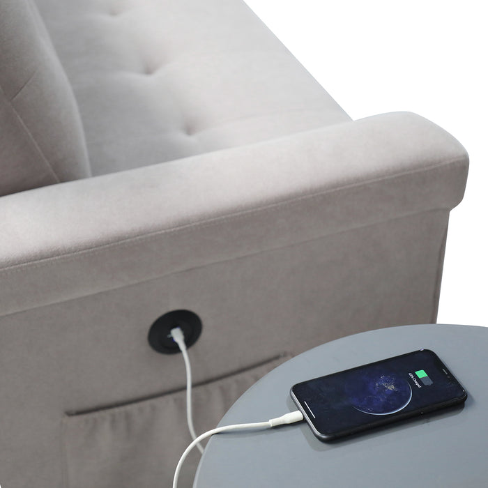 Sala Rinconera Baru Microfibra Beige
