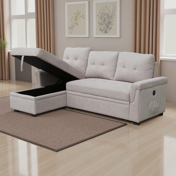 Sala Rinconera Baru Microfibra Beige