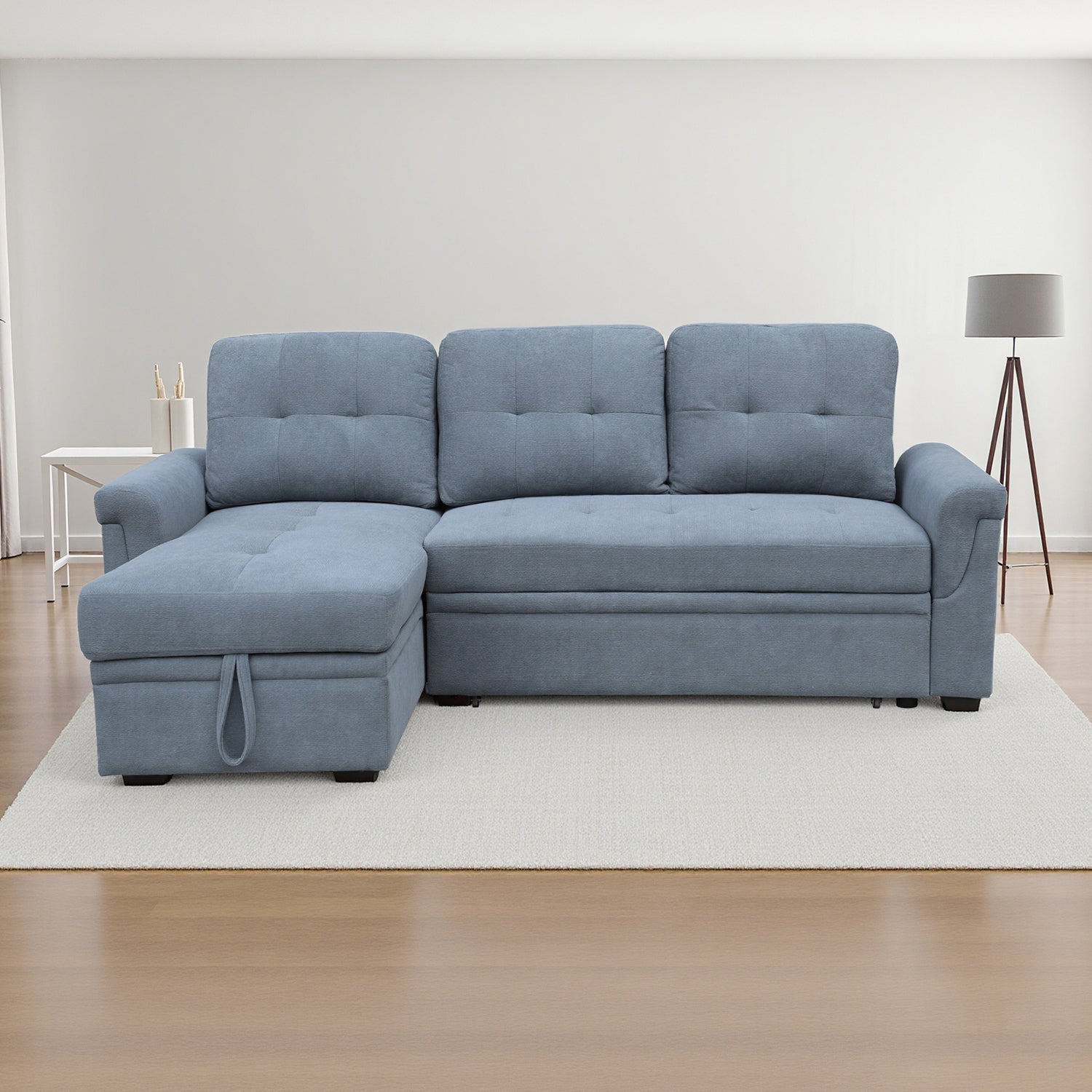 Sala Rinconera Baru Microfibra Azul