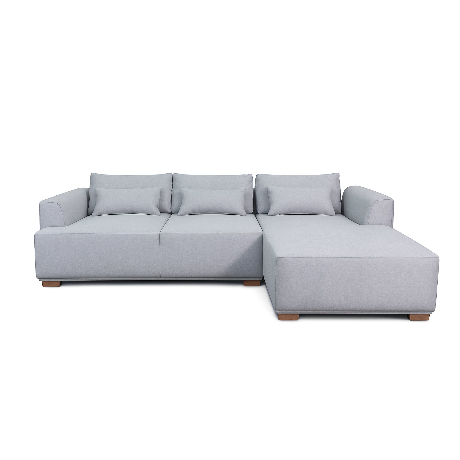 Sala Rinconera Miller Stone Gris Lado Derecho