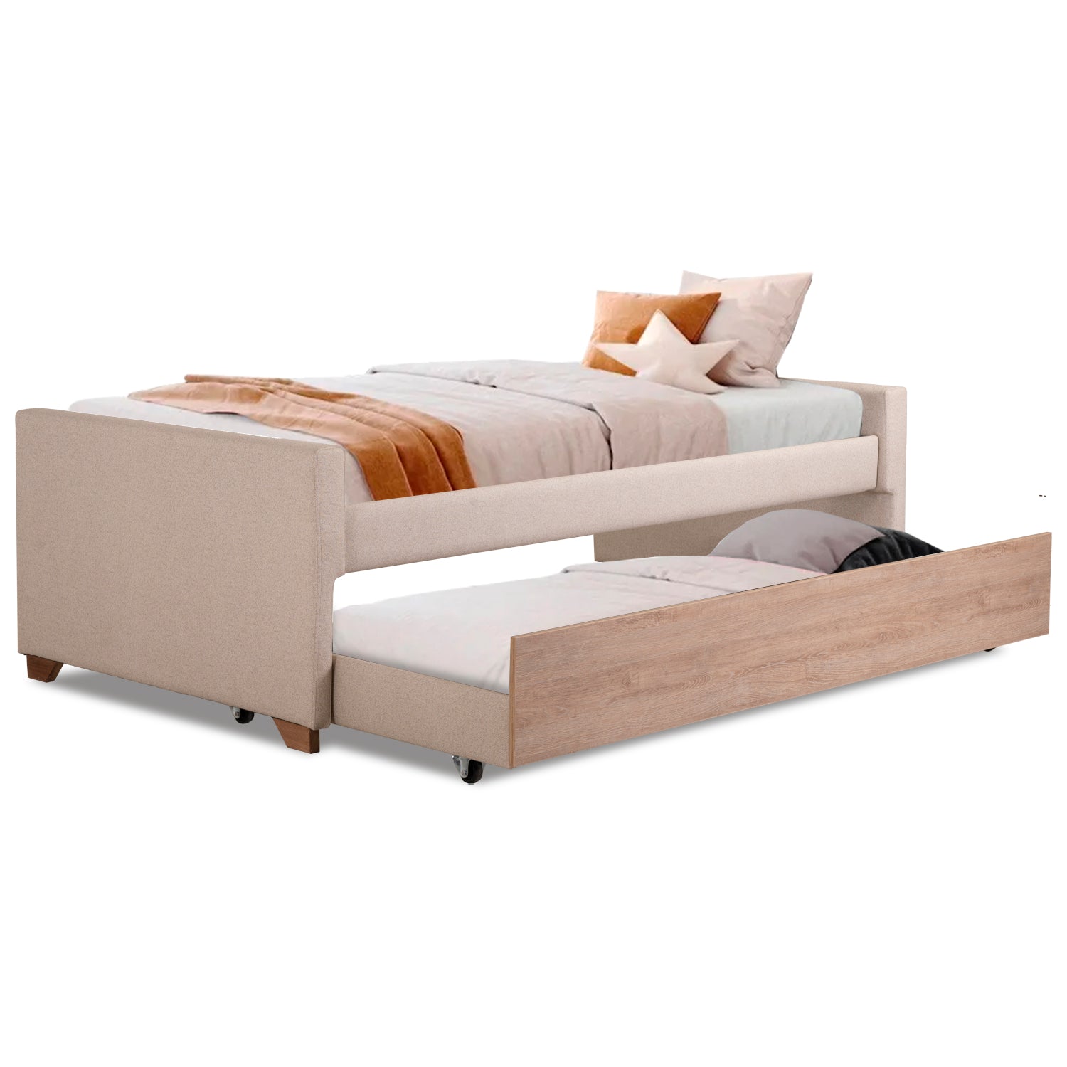 Dúplex Malta Full con Auxiliar Twin, Beige/Natural