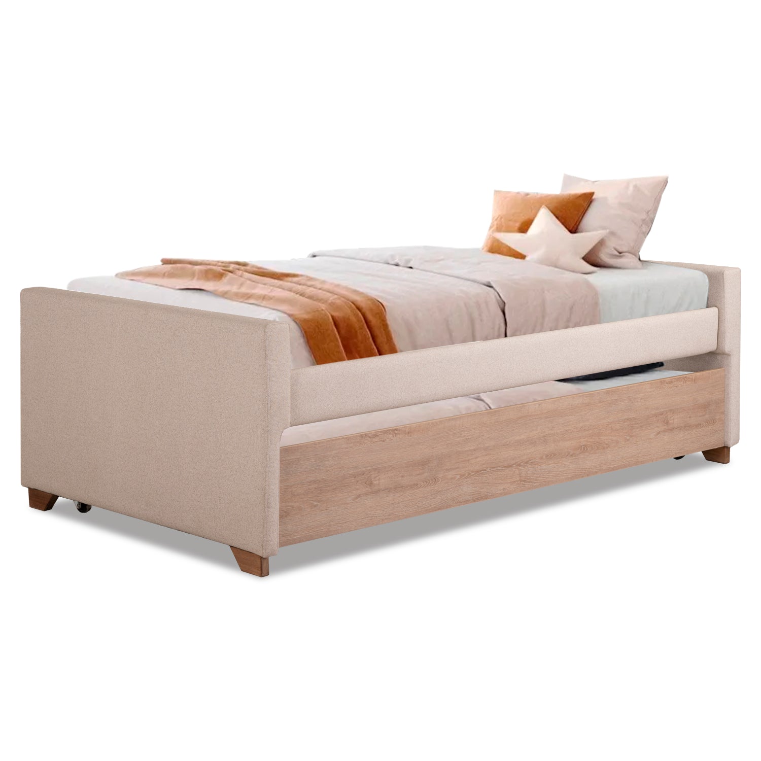 Dúplex Malta Full con Auxiliar Twin, Beige/Natural
