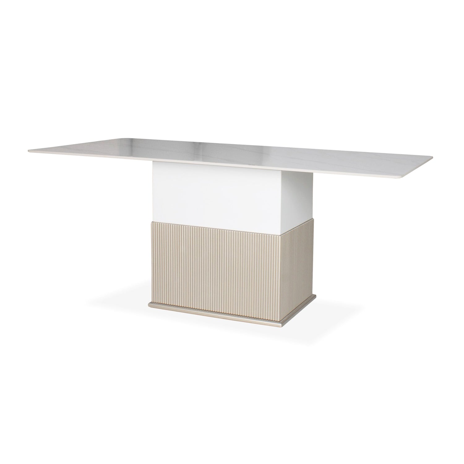 Comedor 6 Puestos Atlanta Eurolino Blanco, Champaña