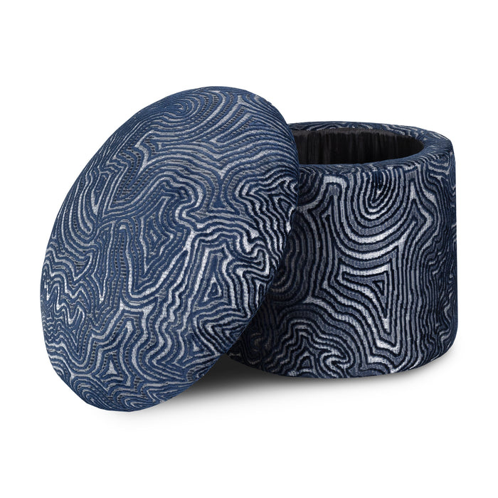 Puff Baul Filip Chenille Cardiff Navy