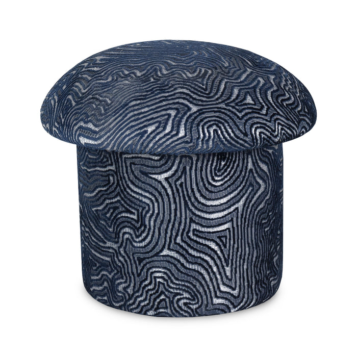 Puff Baul Filip Chenille Cardiff Navy