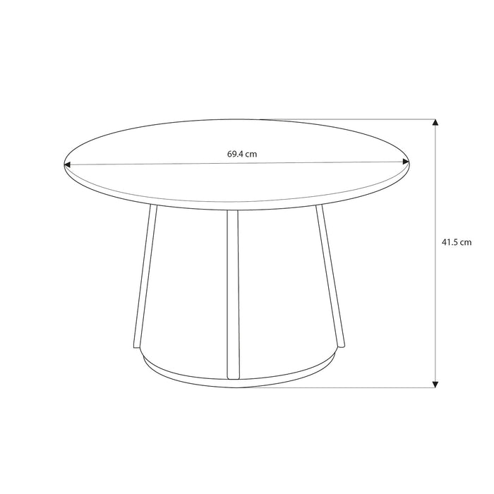 Mesa De Centro Fedor Capuccino, Cubierta Marmolizada Export