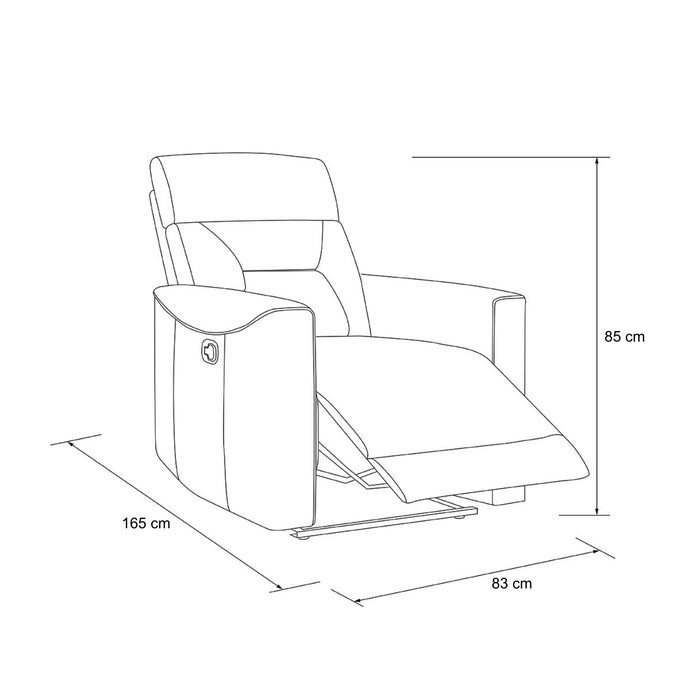 Sillón Reclinable Cerati Gris Plata