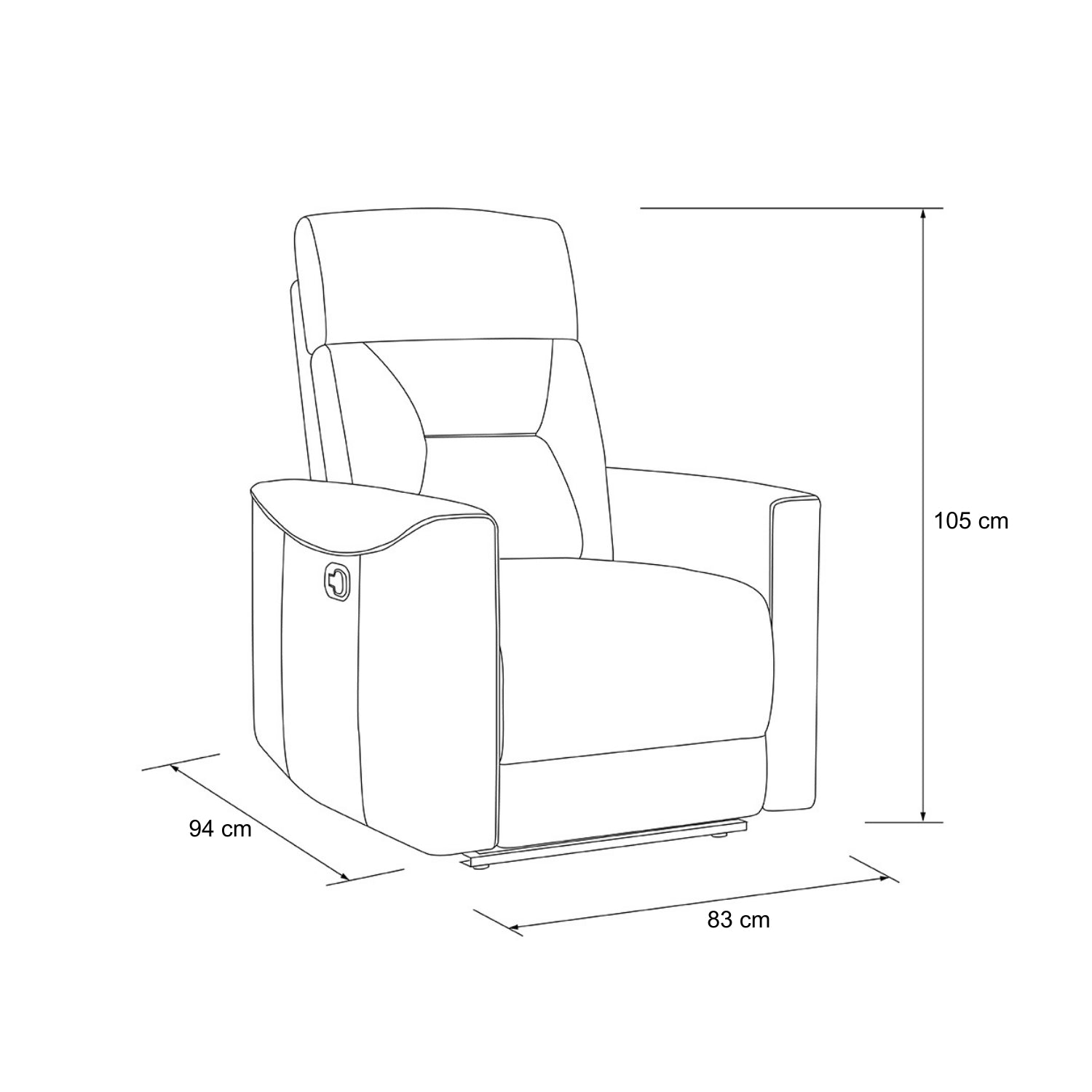 Silla Reclinable Cerati Beige