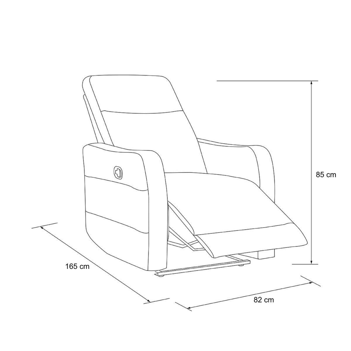 Sillón Reclinable Chicago Gris Plata