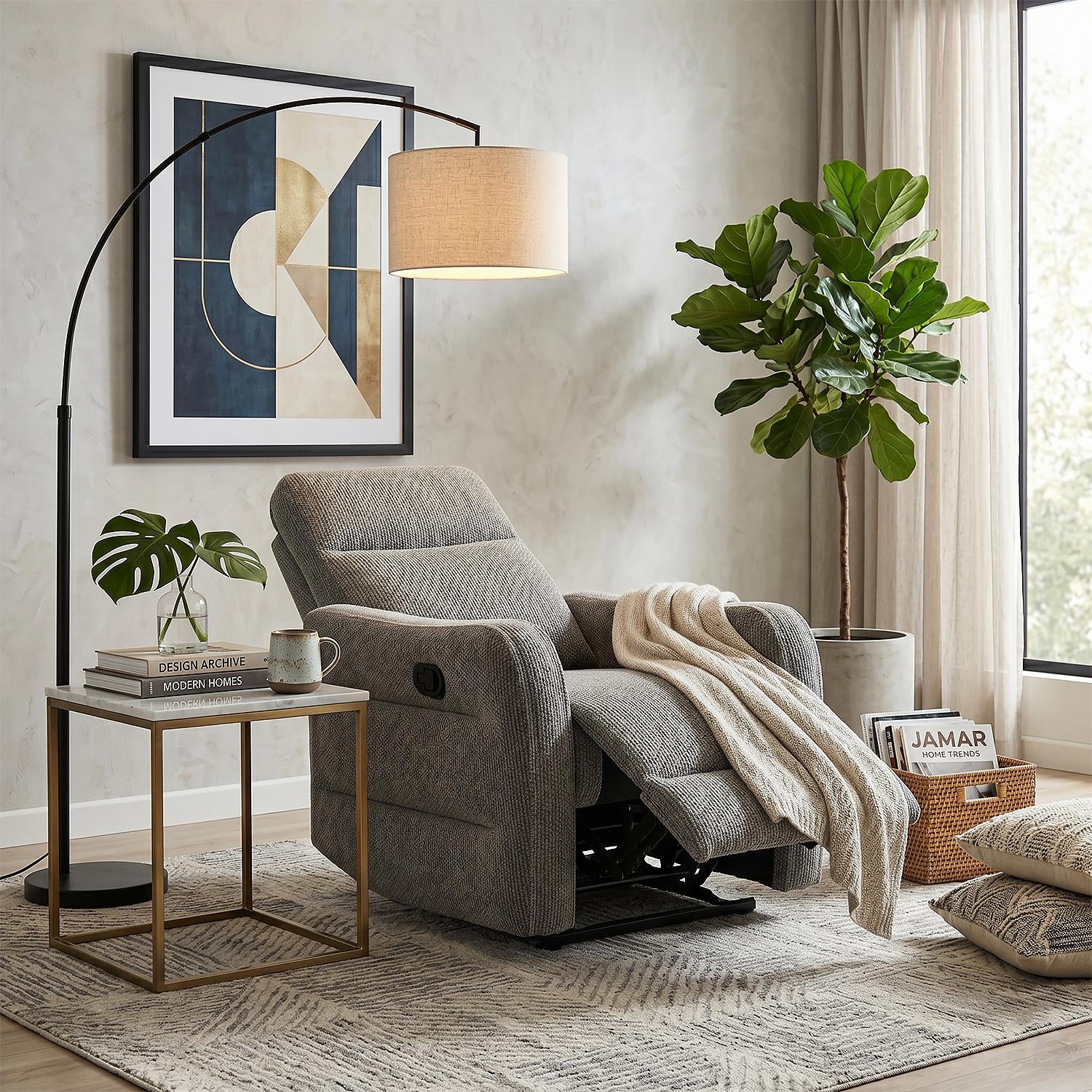 Sillón Reclinable Chicago Gris Plata