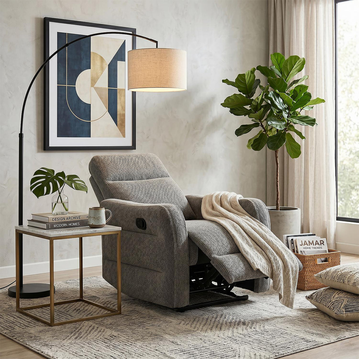 Sillón Reclinable Chicago Gris Plata