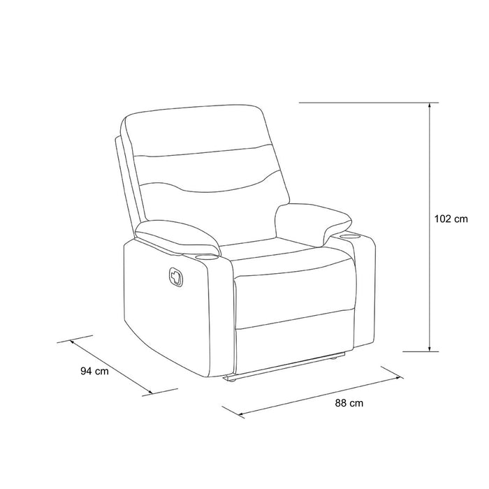 Sillón Reclinable Ari Gris