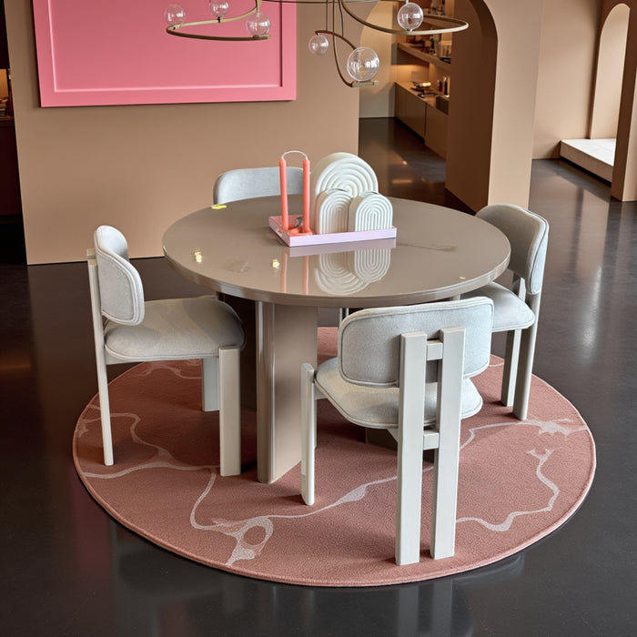 Comedor 4 Puestos Sienna Velvet Serena Cocoa, Latte