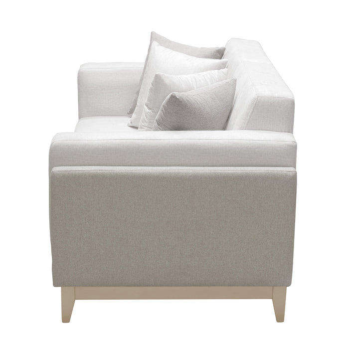 Sofá 3 Puestos Denise Atlas Marmol, Beige Champaña