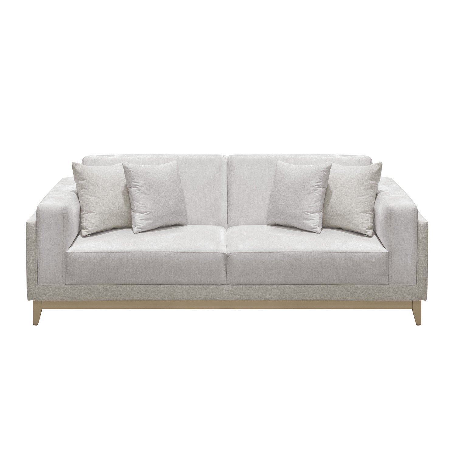 Sofá 3 Puestos Denise Atlas Marmol, Beige Champaña
