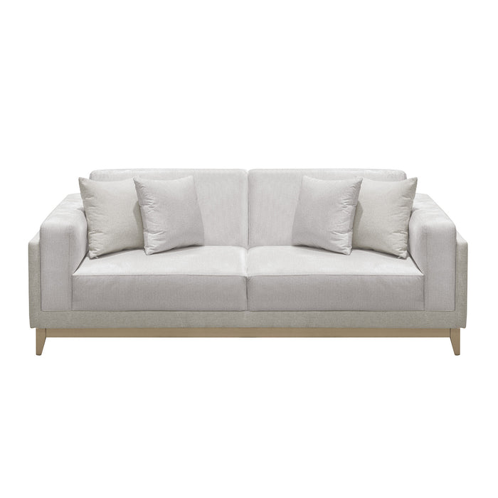 Sofá 3 Puestos Denise Atlas Marmol, Beige Champaña