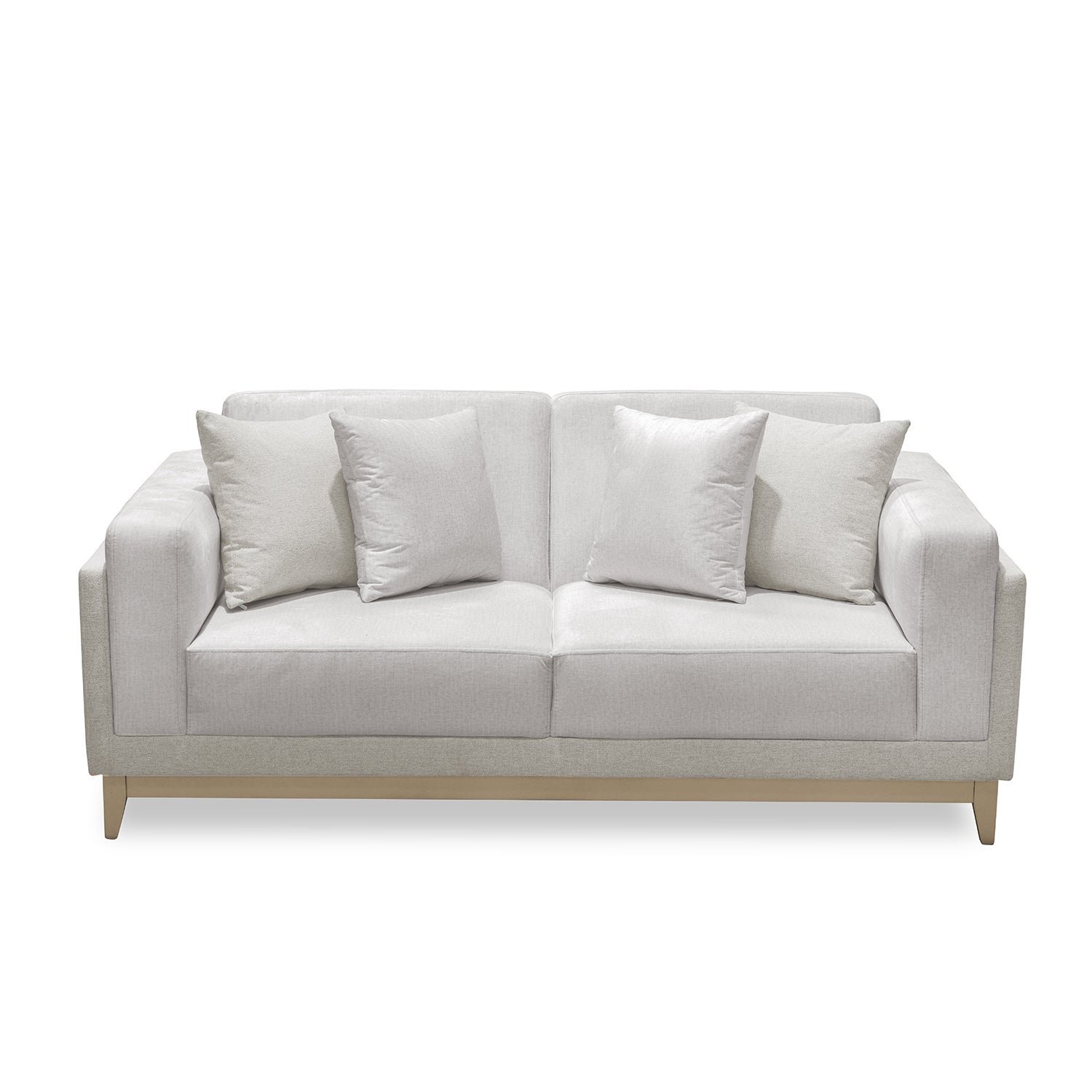Sofá 2 Puestos Denise Atlas Marmol, Beige Champaña
