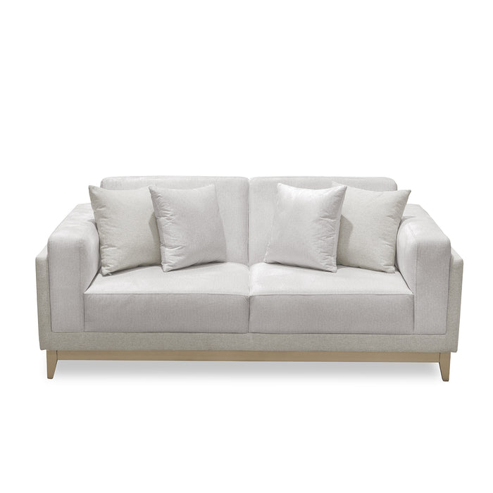 Sofá 2 Puestos Denise Atlas Marmol, Beige Champaña