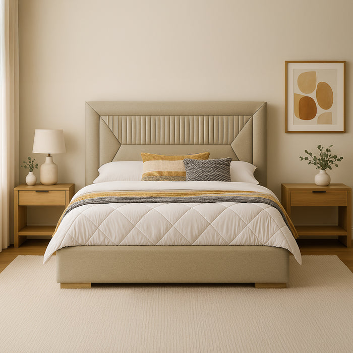 Cama Full Praga Eurolino Beige