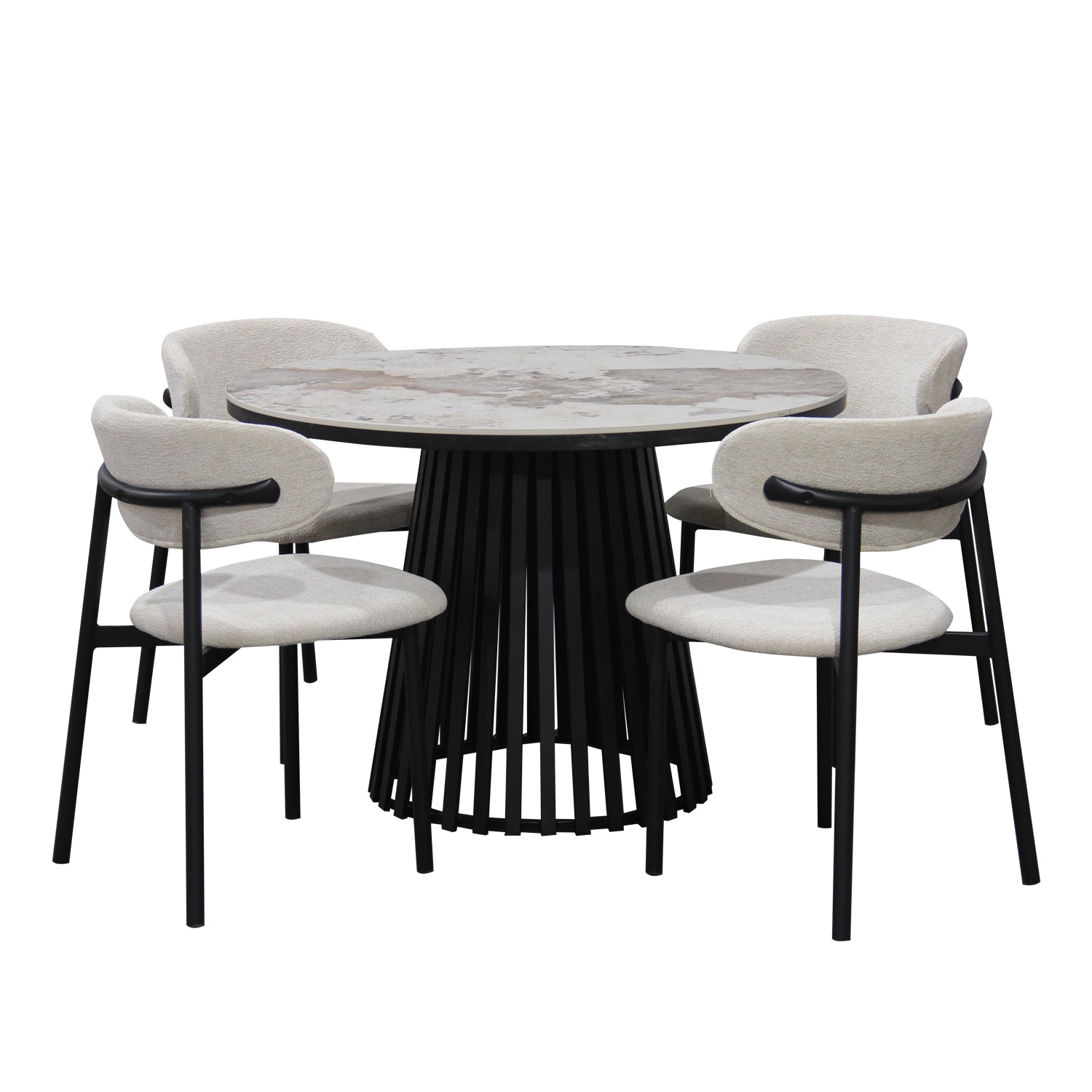 Comedor 4 Puestos Donato Marmolizado, Beige