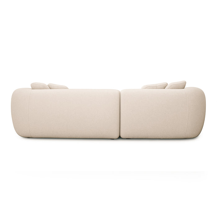 Sala rinconera Abbi Lino Beige Orientacion Izquierda Redonda