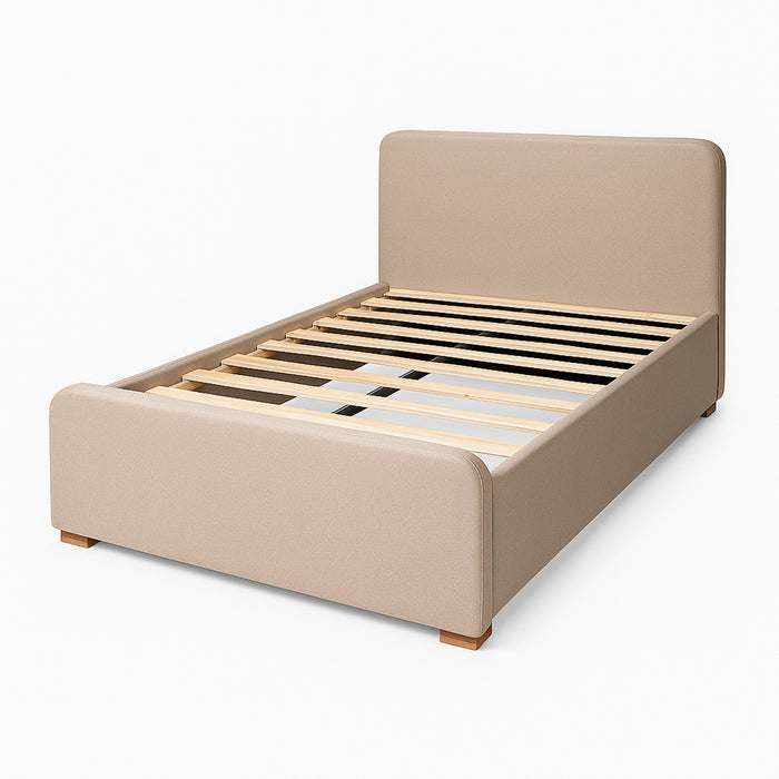 Cama Full Ren Lino Taupe Desarmable