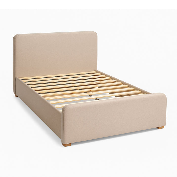 Cama Full Ren Lino Taupe Desarmable