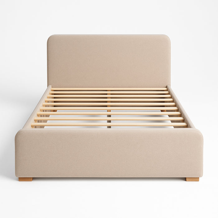 Cama Full Ren Lino Taupe Desarmable