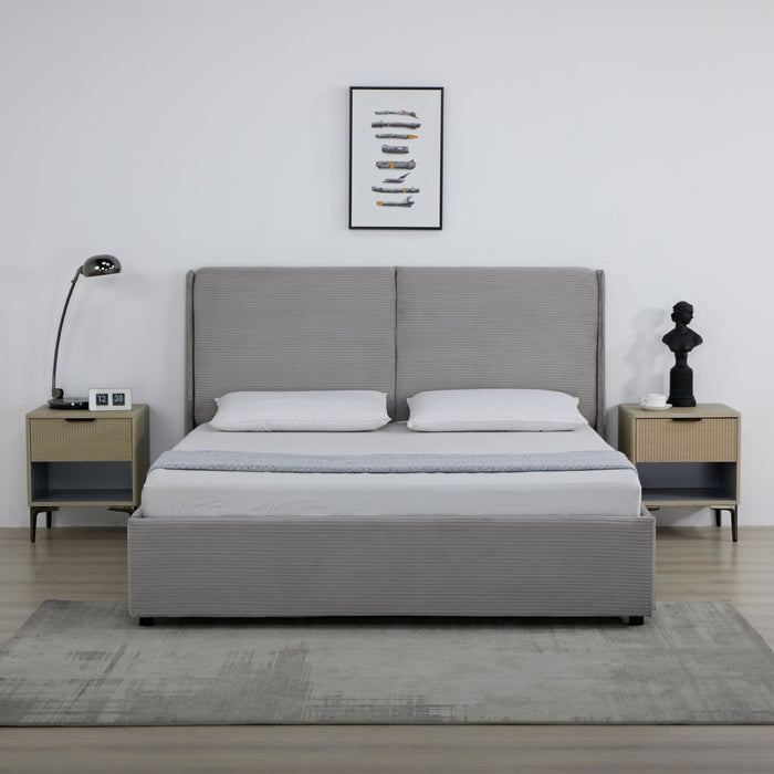 Cama King Arlette Velvet Gris