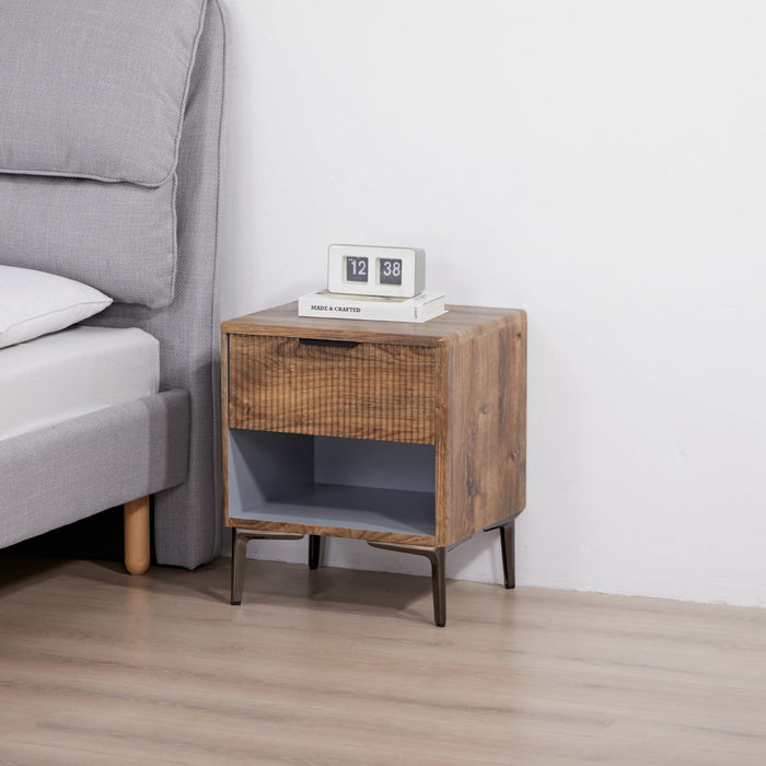 Mesa De Noche Ibiza Natural Oscuro