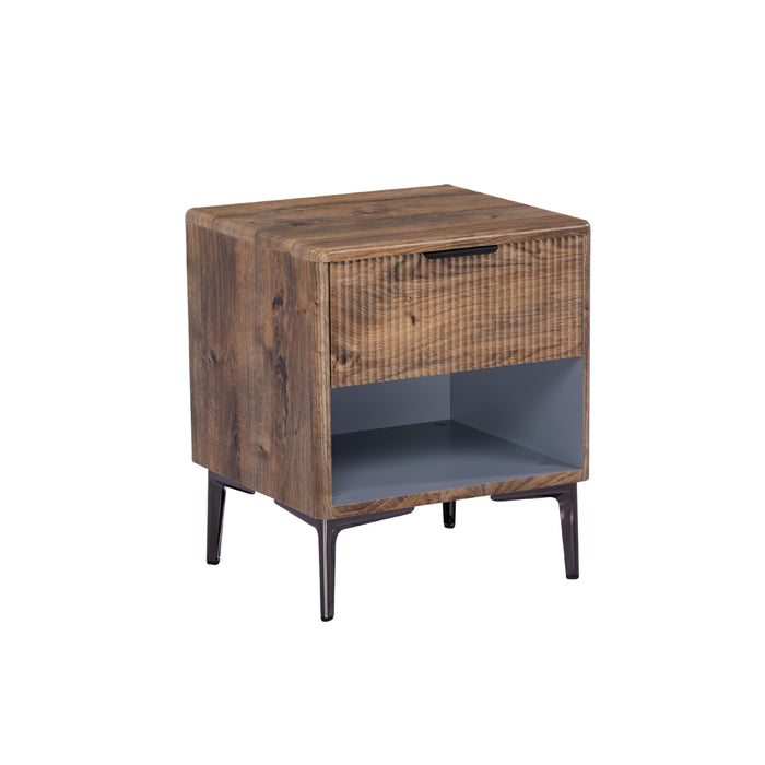 Mesa De Noche Ibiza Natural Oscuro