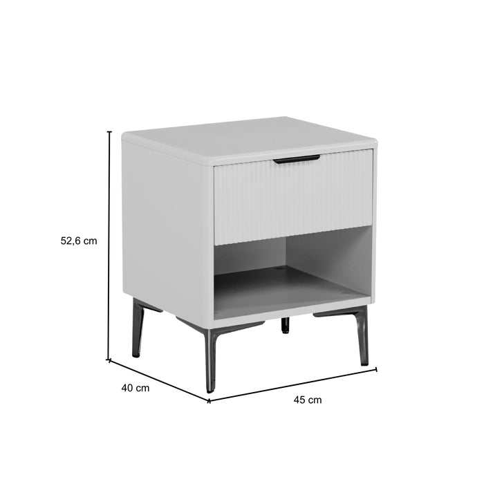 Mesa De Noche Ibiza Natural Oscuro