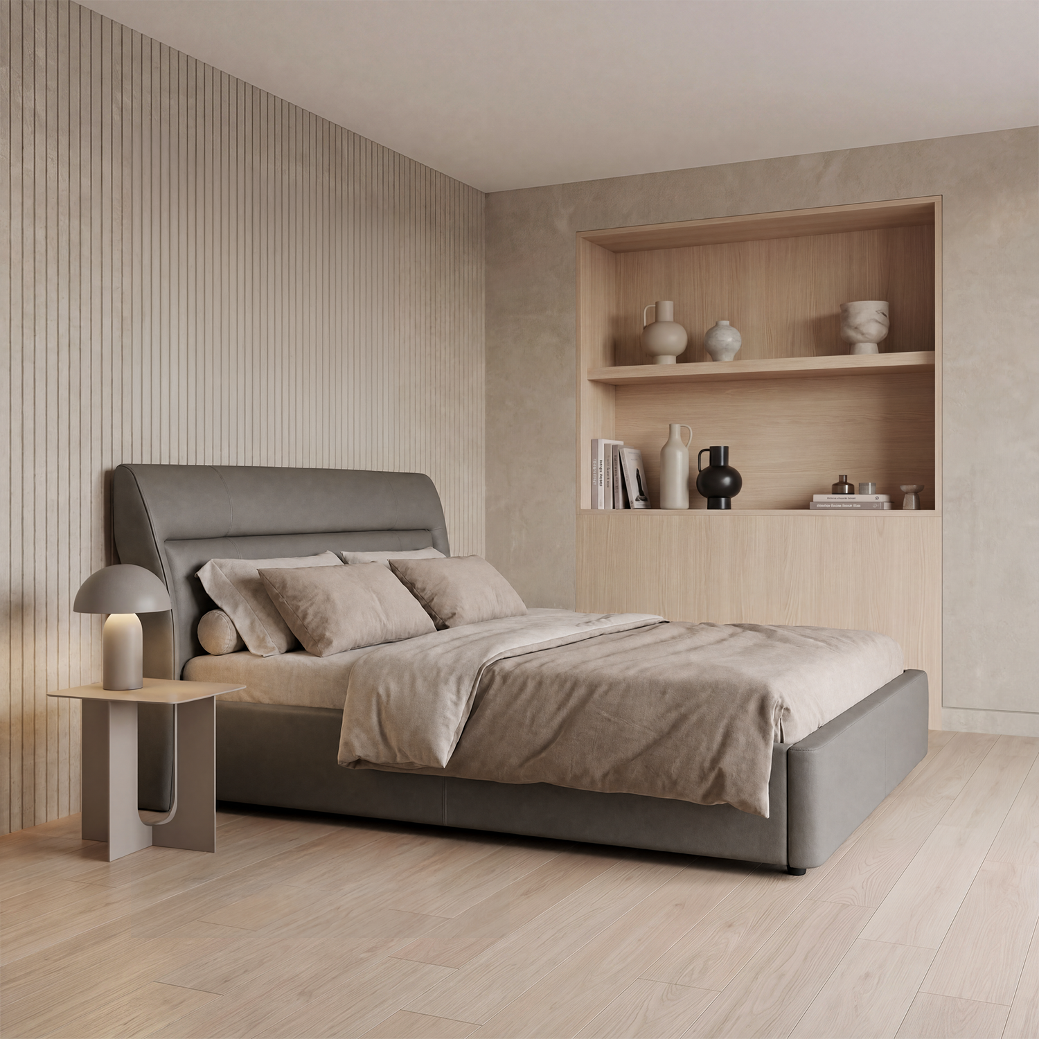 Cama King Ghala Eurocuero Chocolate